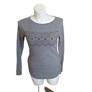 Eddie Bauer Grey Long Sleeve Shirt Size L